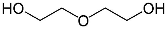 ساختار شیمیایی دی اتیلن گلیکول