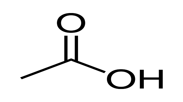 فرمول ساختاری اسید استیک
