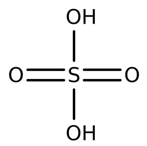 ساختار شیمیایی اسید سولفوریک