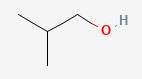 ساختار شیمیایی ایزوبوتانول
